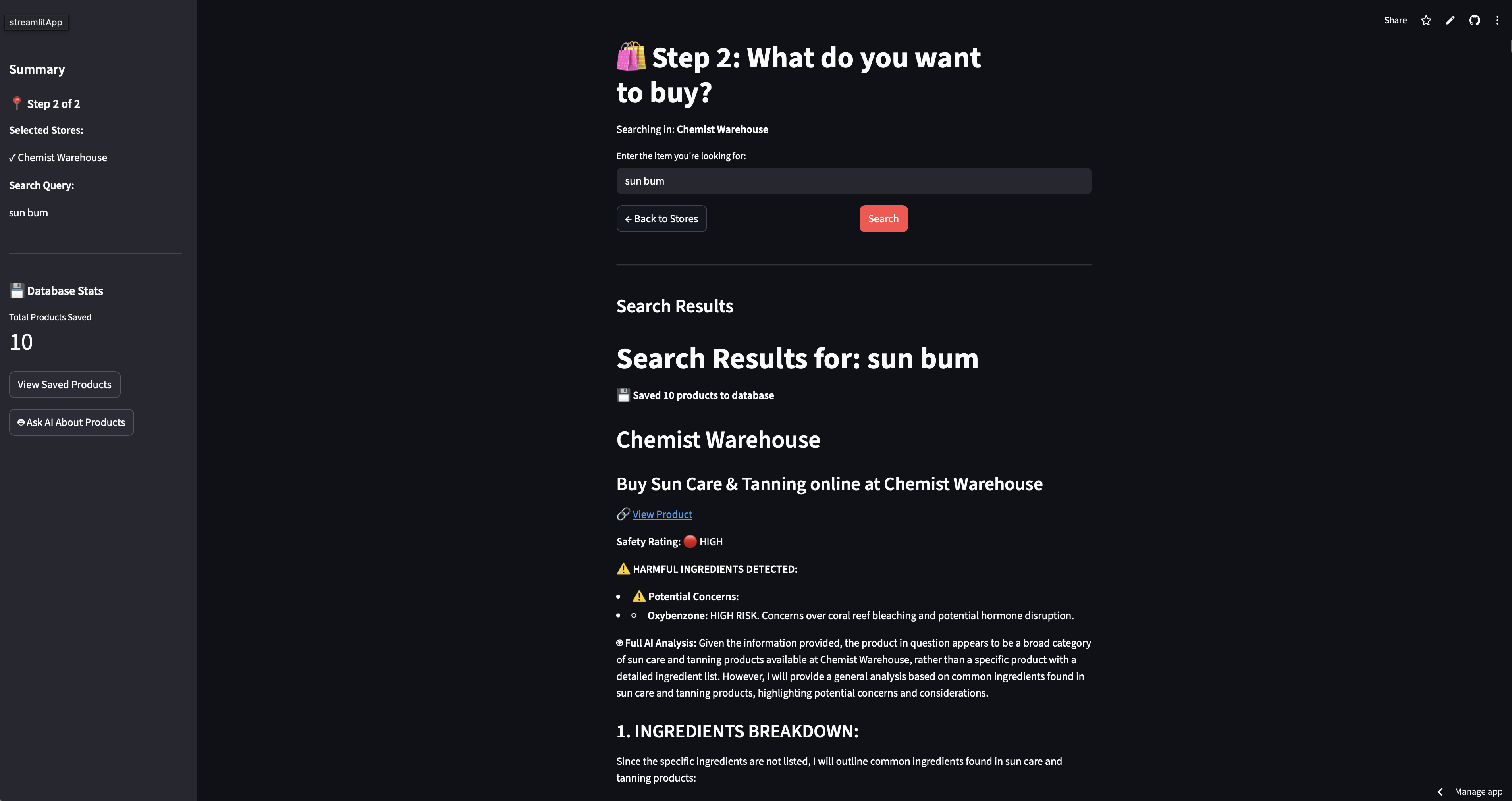 Product Safety Analyzer